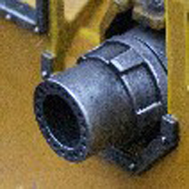 Close up look at the three part highlighting on the gun barrel. Highlighting only applied to the top and the rim edges.